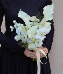 Hoa cưới calla lily mix lan nhí