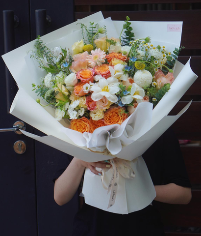 Bó một mặt hồng cam spirit