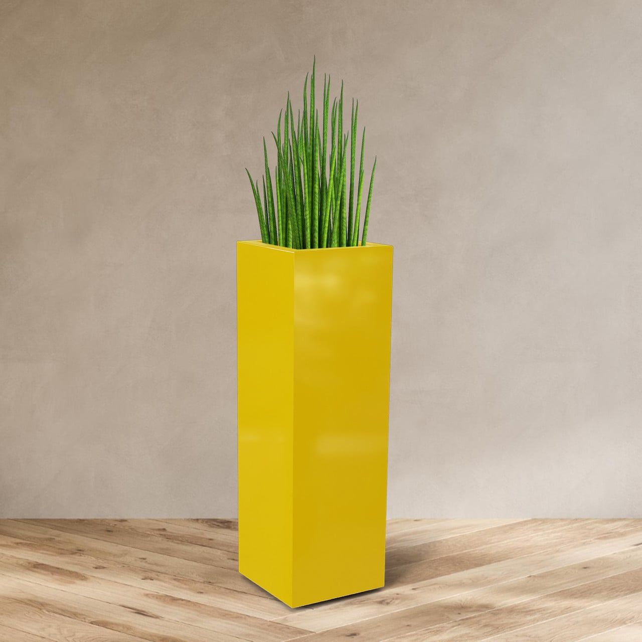  JS - AMESBURY Chậu Composite chữ nhật cao (Dài 61 x Rộng 26 x Cao 82 cm) 