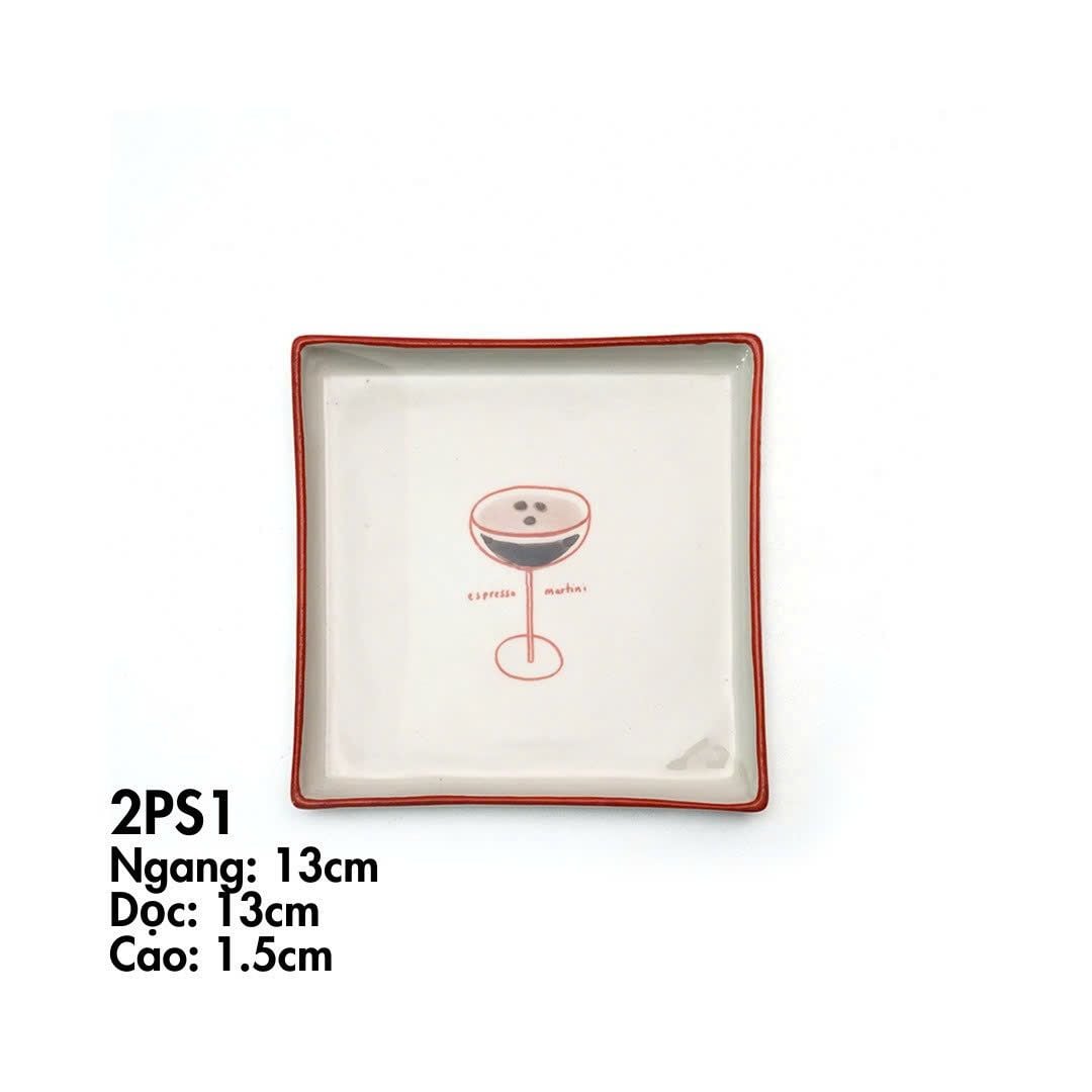  GB - Bộ đĩa đựng Mocktail (13x13x1.5cm) 