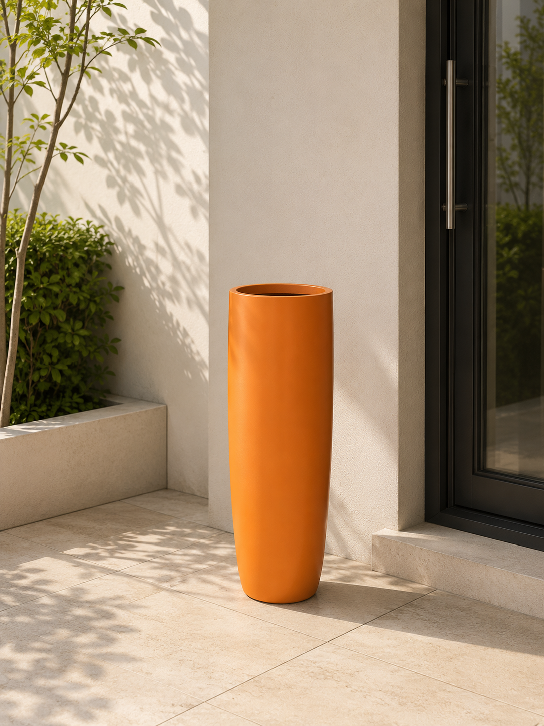  JS - SAINT TROPEZ Chậu Composite tròn dáng đạn (Đường kính 31 x Cao 82 cm) 