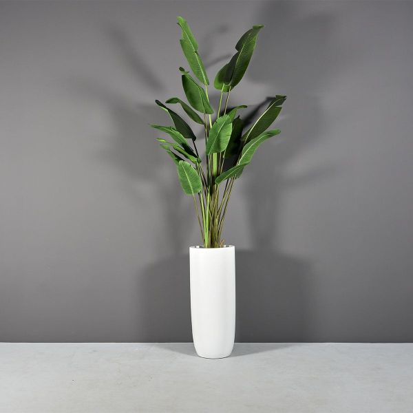  JS - SAINT TROPEZ Chậu Composite tròn dáng đạn (Đường kính 31 x Cao 82 cm) 