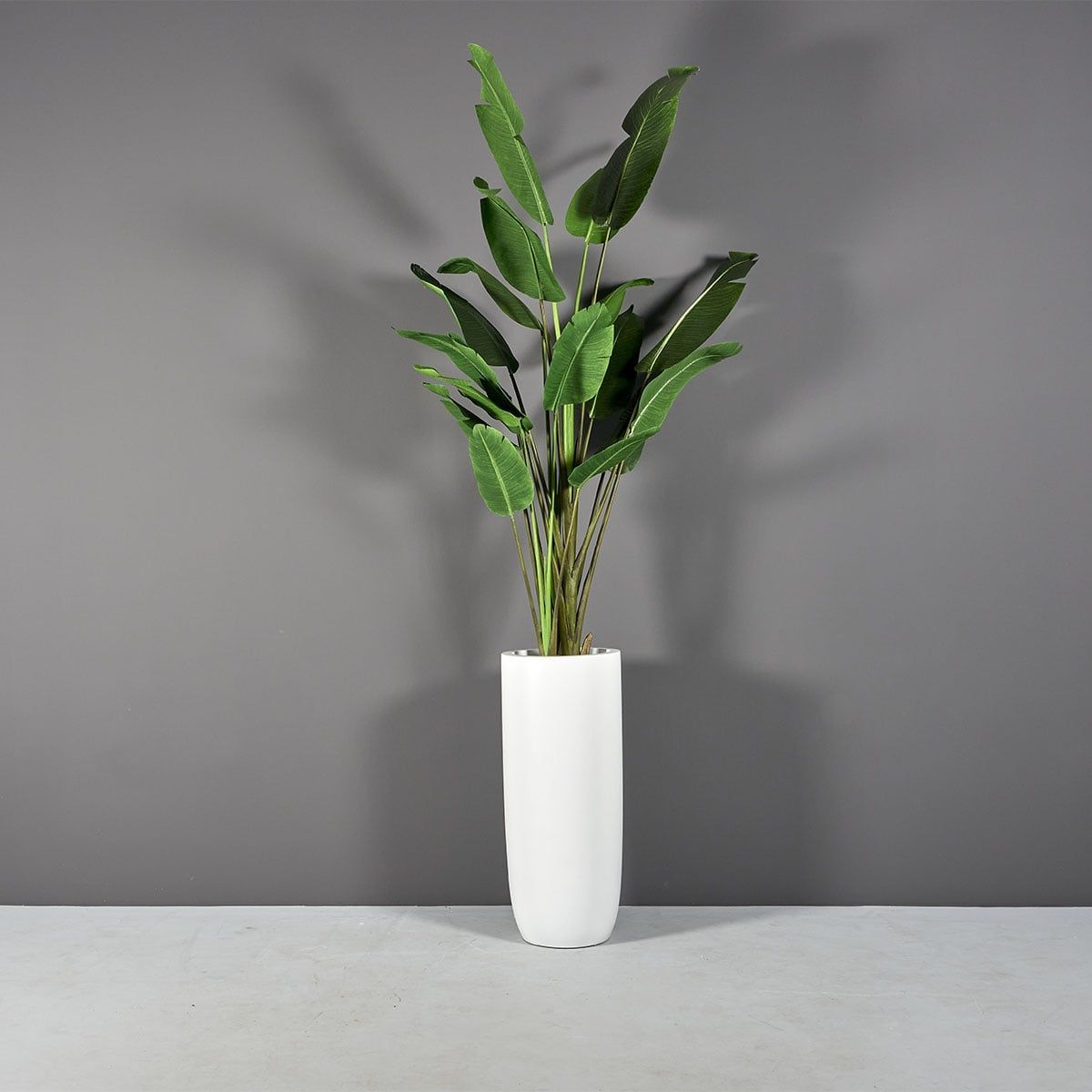 JS - SAINT TROPEZ Chậu Composite tròn dáng đạn (Đường kính 31 x Cao 82 cm) 