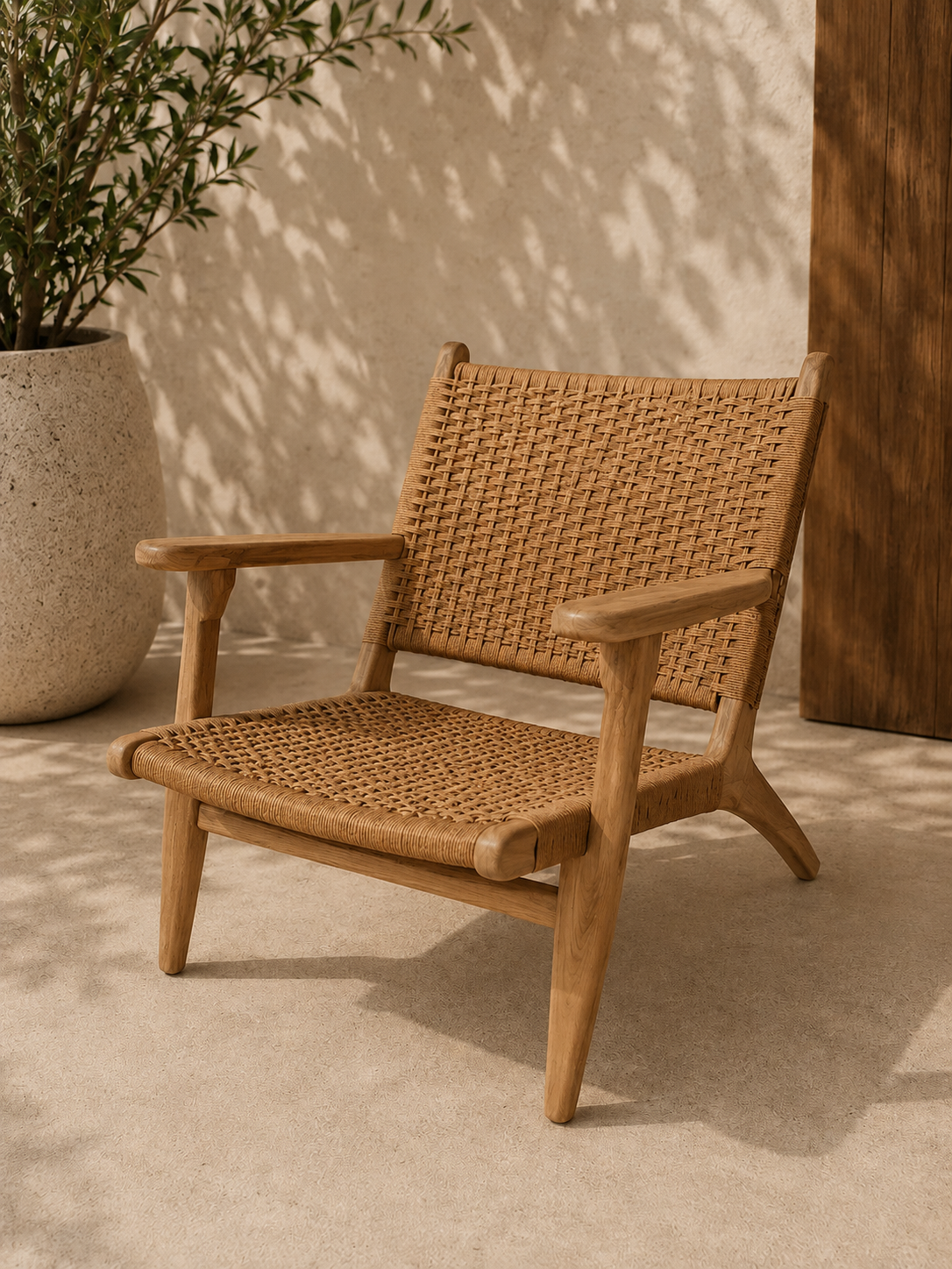  EASY Ghế Dựa Gỗ Teak 