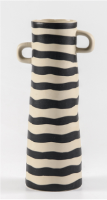  GB - LONG STRIPED TWO HANDLE VASE (15x8x28.5cm) 