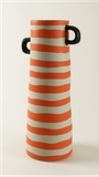 GB - LONG STRIPED TWO HANDLE VASE (15x8x28.5cm) 