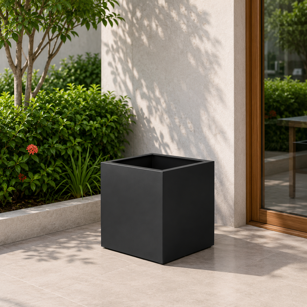  JS - MONTROY Chậu Composite vuông (Dài 40 x Rộng 40 x Cao 40 cm) 