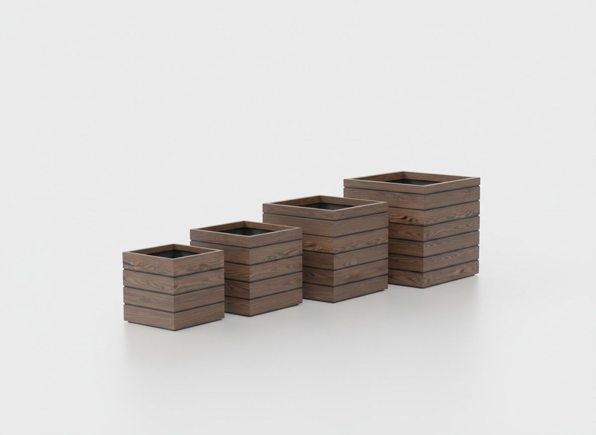  JS - ASHEVILLE Chậu (Dài 44 x Cao 44 x Rộng 44 cm) 