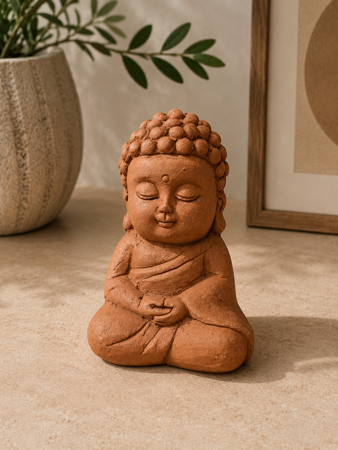  CHAM - Tượng Phật gốm đất nung 