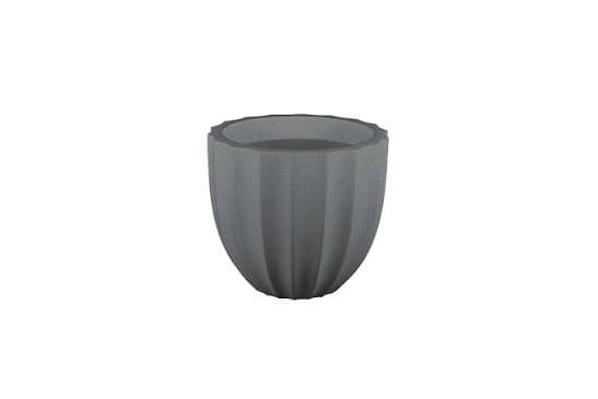  JS - SANTA BARBARA Chậu Composite tròn thấp có rãnh dọc (Đường kính 59 x Cao 52 cm) 