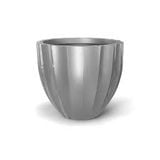 JS - SANTA BARBARA Chậu Composite tròn thấp có rãnh dọc (Đường kính 59 x Cao 52 cm) 