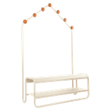  FUNAMBULE Ghế Băng Sảnh Tích Hợp Móc Treo 