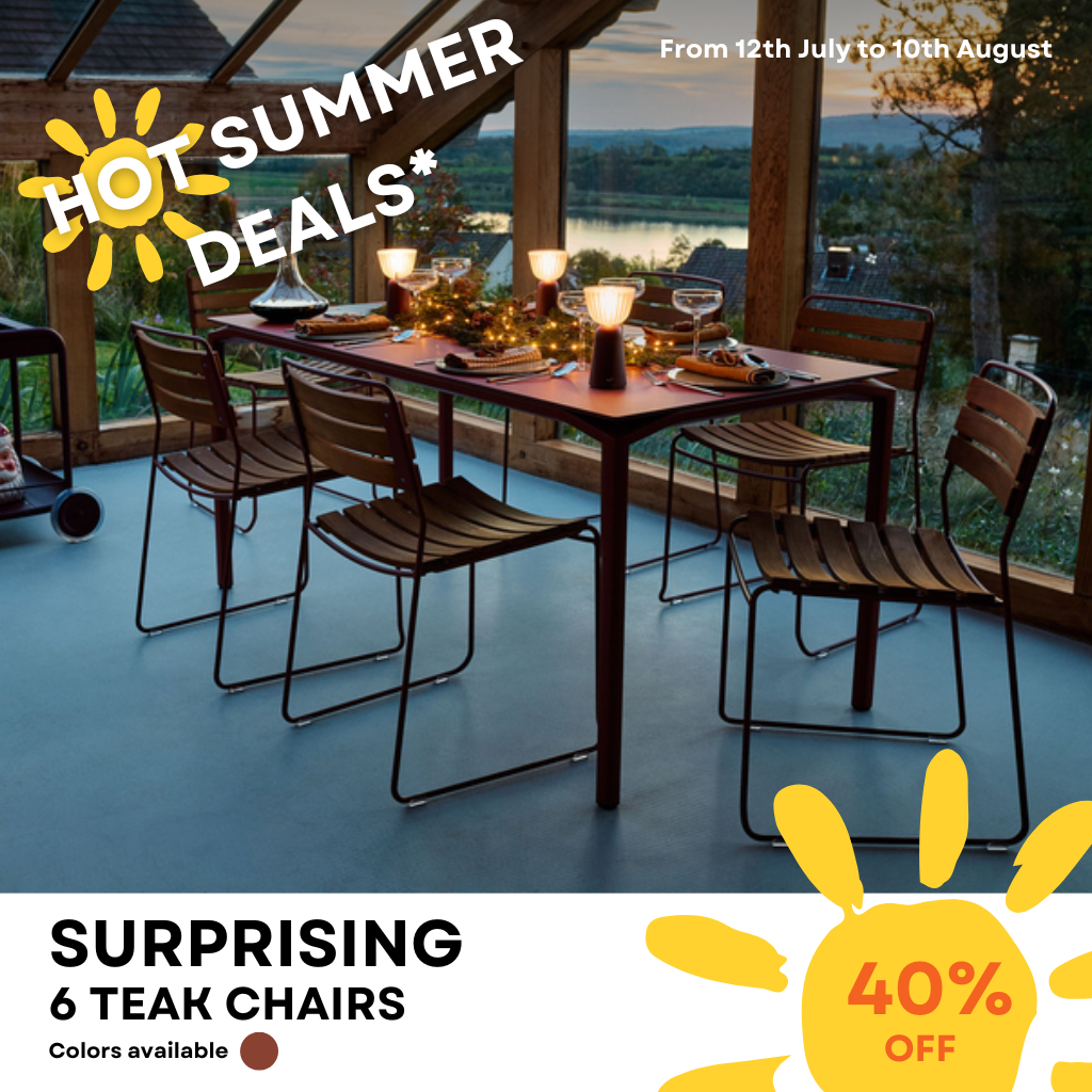  SURPRISING - Set of 6 teak chairs 