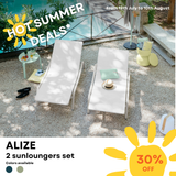  ALIZE - Set of 2 Sunloungers 