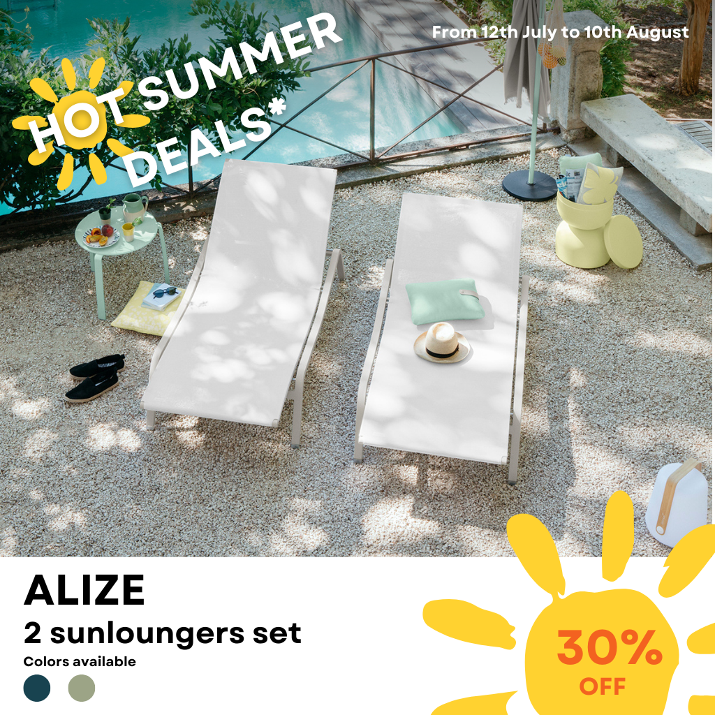  ALIZE - Set of 2 Sunloungers 