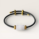  Dây đeo tay lu thống cẩm thạch trắng xanh - Size nam 