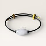  Dây đeo tay lu thống cẩm thạch trắng xanh - Size nữ 