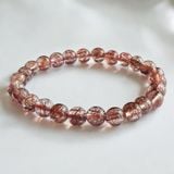  Vòng đá thạch anh tóc nâu đỏ 