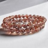  Vòng đá thạch anh tóc nâu đỏ 