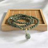  Chuỗi thạch anh tóc xanh Mix charm cỏ 4 lá 