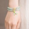  Chuỗi cẩm thạch xanh táo nhạt loại A 