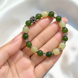  Vòng ngọc bích và ngọc hòa điền mix bạc 925 