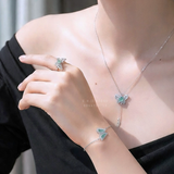  Trang sức Hồ Điệp Lam Ngọc Cao Băng Type A Bạc 925 