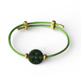  Dây đeo tay cỏ 4 lá và xu kim tiền ngọc bích 