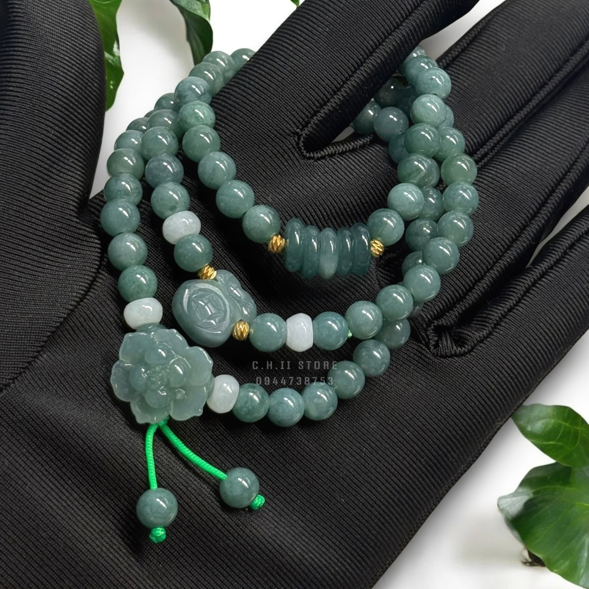  Chuỗi lam ngọc loại A mix Charm 