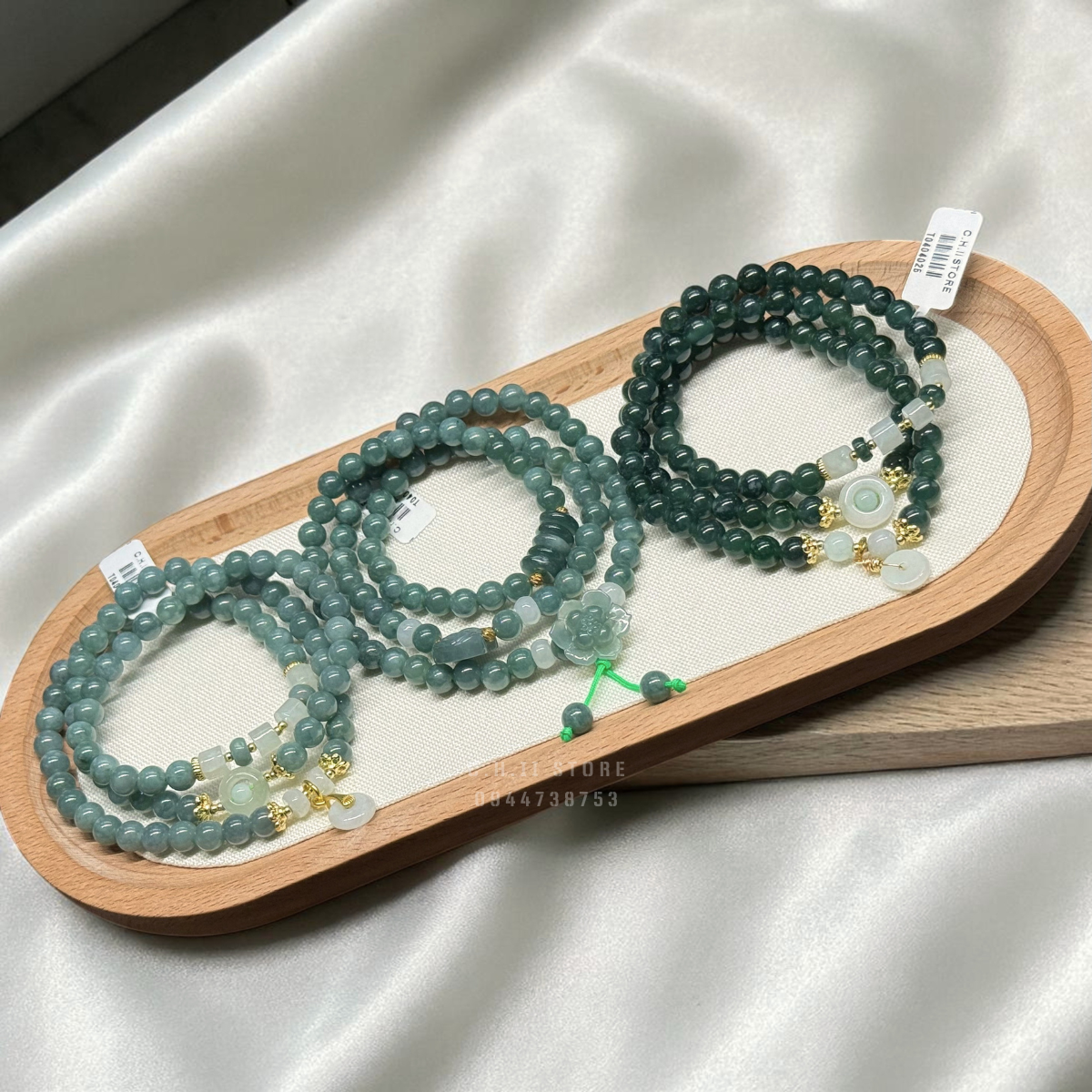  Chuỗi lam ngọc loại A mix Charm 
