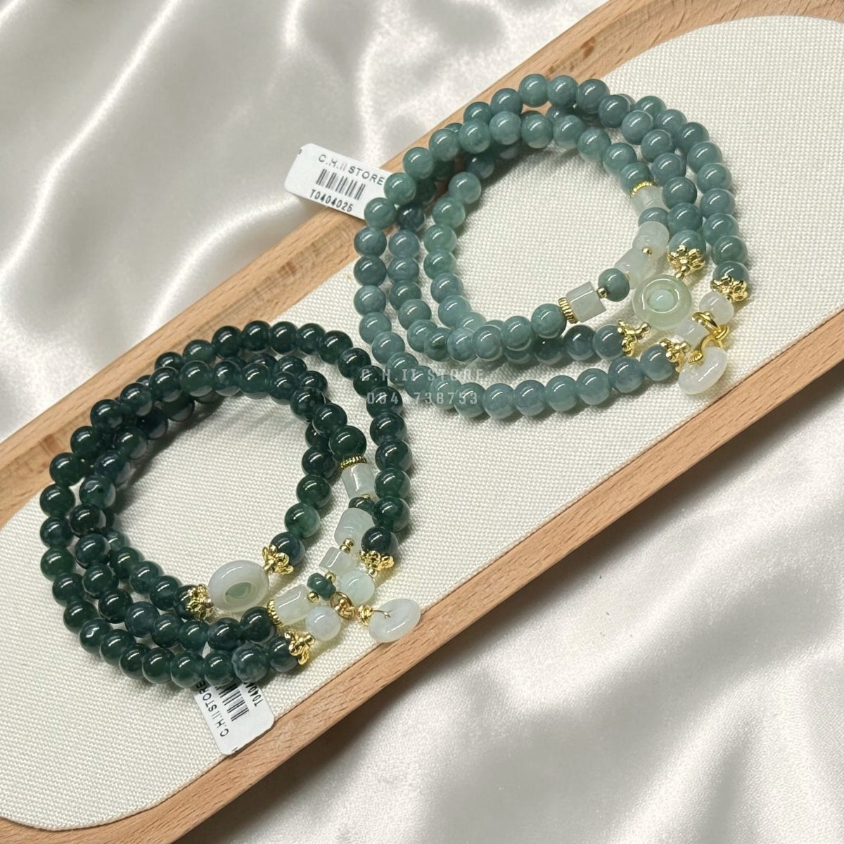  Chuỗi lam ngọc loại A mix Charm 