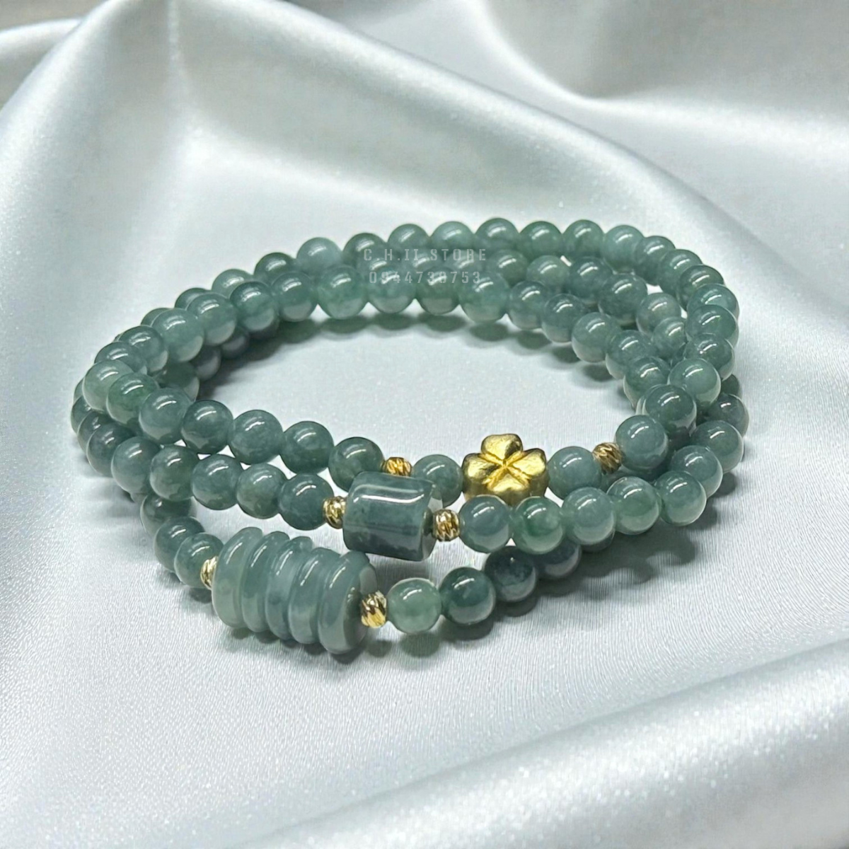  Chuỗi lam ngọc loại A mix Charm 