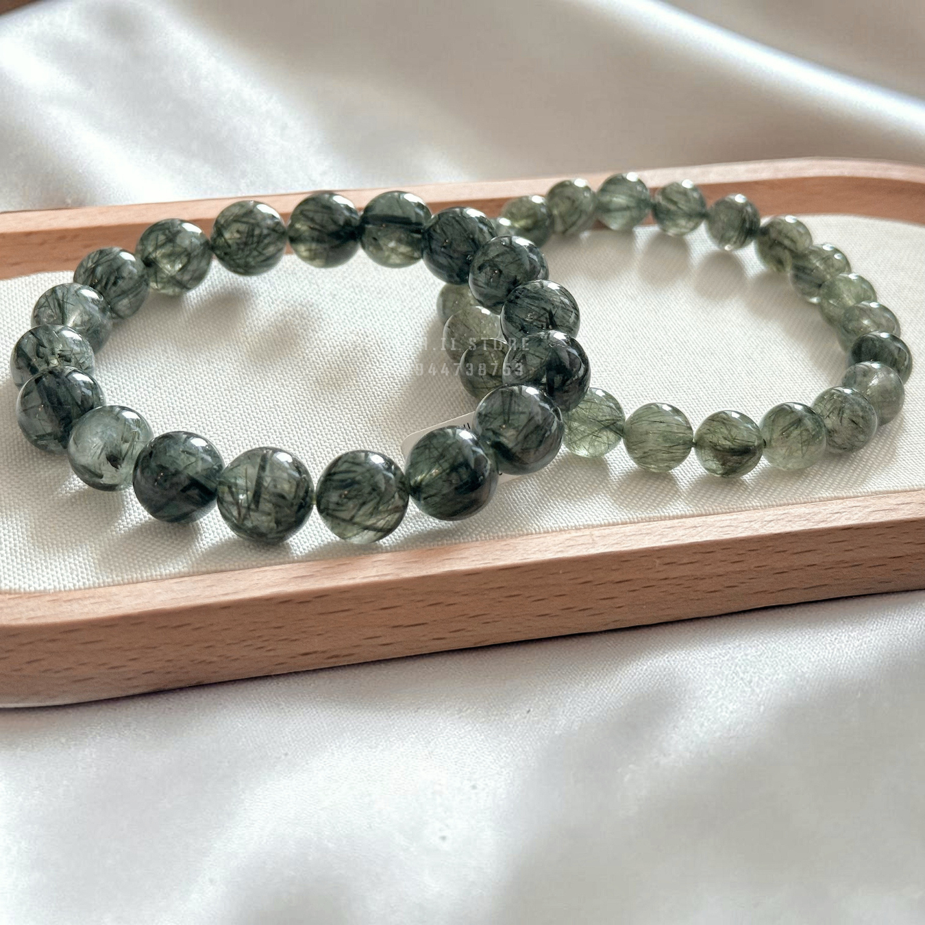  Vòng đá thạch anh tóc xanh 