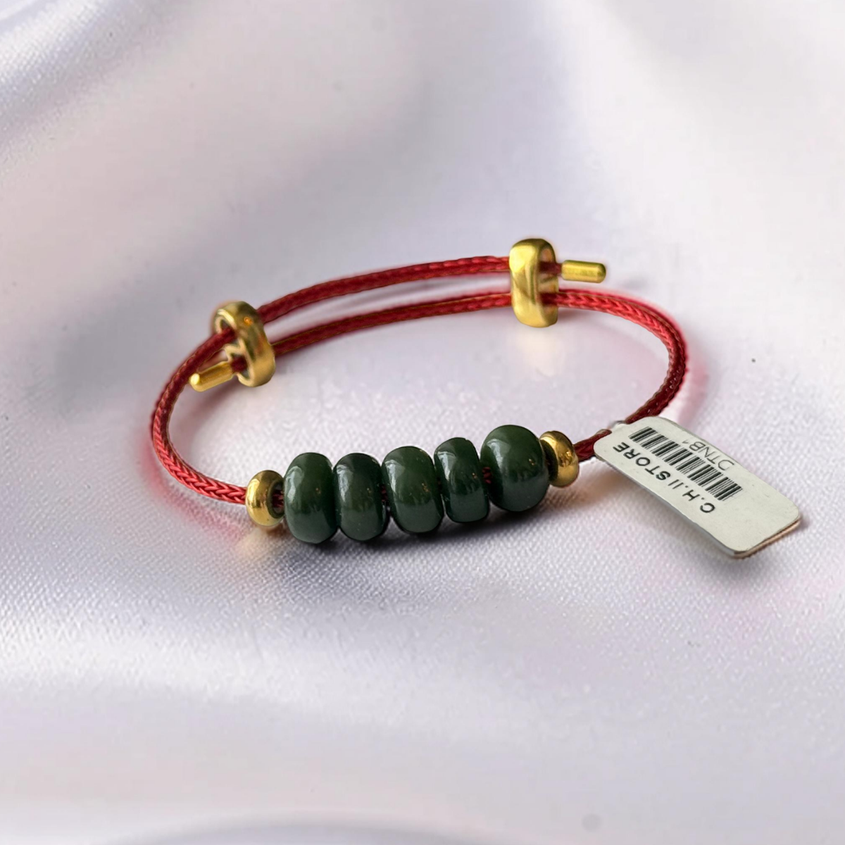  Dây đeo tay ngũ điếu ngọc bích 