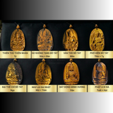  Dây đeo cổ mặt Phật Bản Mệnh - Mắt Hổ Nâu Vàng 