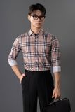 Sơ mi nâu kẻ vuông - SMC168N - 50 