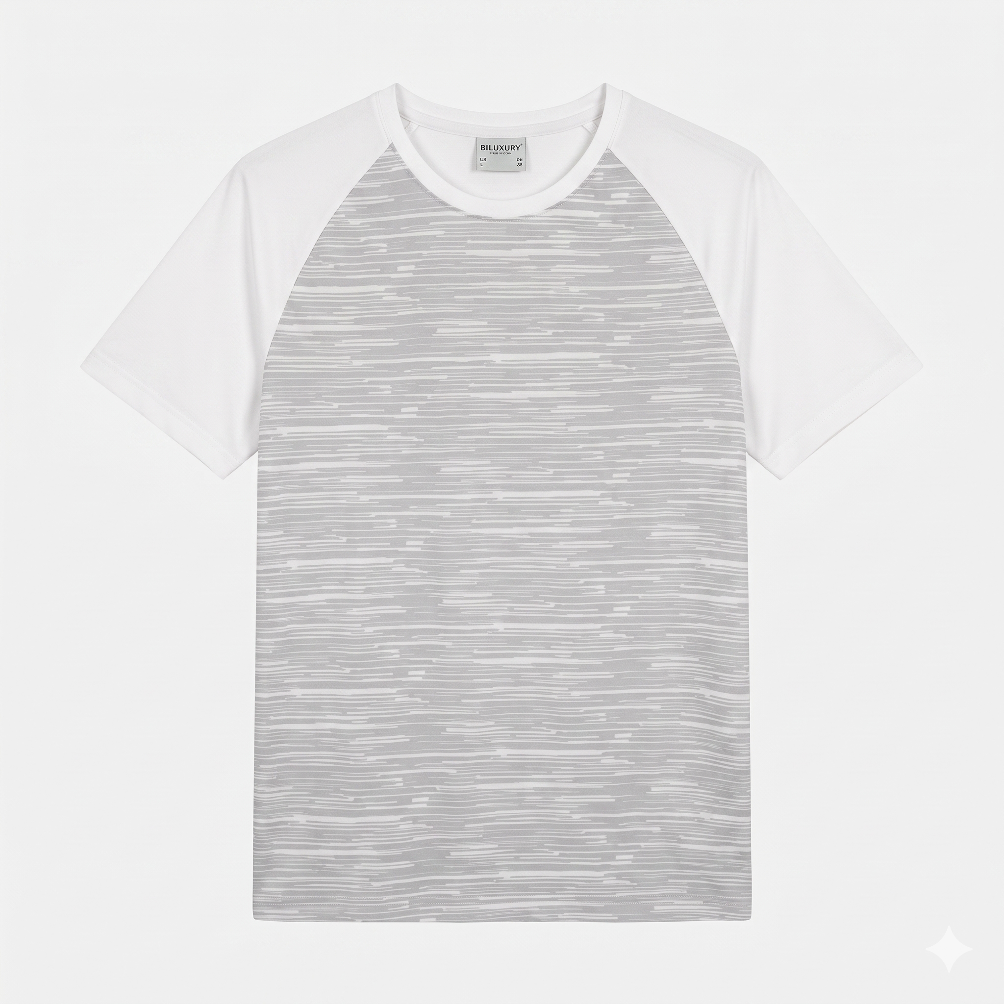 ÁO T-SHIRT THỂ THAO RAGLAN BILUXURY - MÀU TRẮNG 1APKT613TRK01