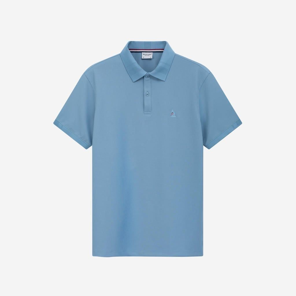 ÁO POLO CAO CẤP, THIẾT KẾ BASIC - MÀU XANH PASTEL 1APCB611XAH
