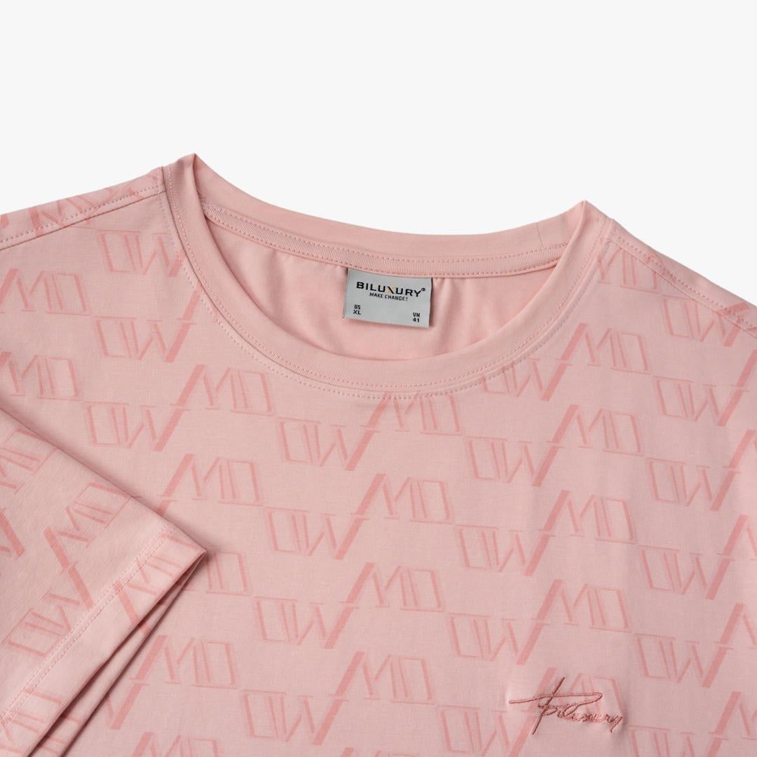ÁO T-SHIRT THIẾT KẾ HỌA TIẾT - HỒNG 1APKT619HOG