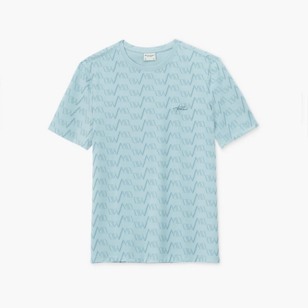 ÁO T-SHIRT THIẾT KẾ HỌA TIẾT - XANH PASTEL 1APKT619XNH