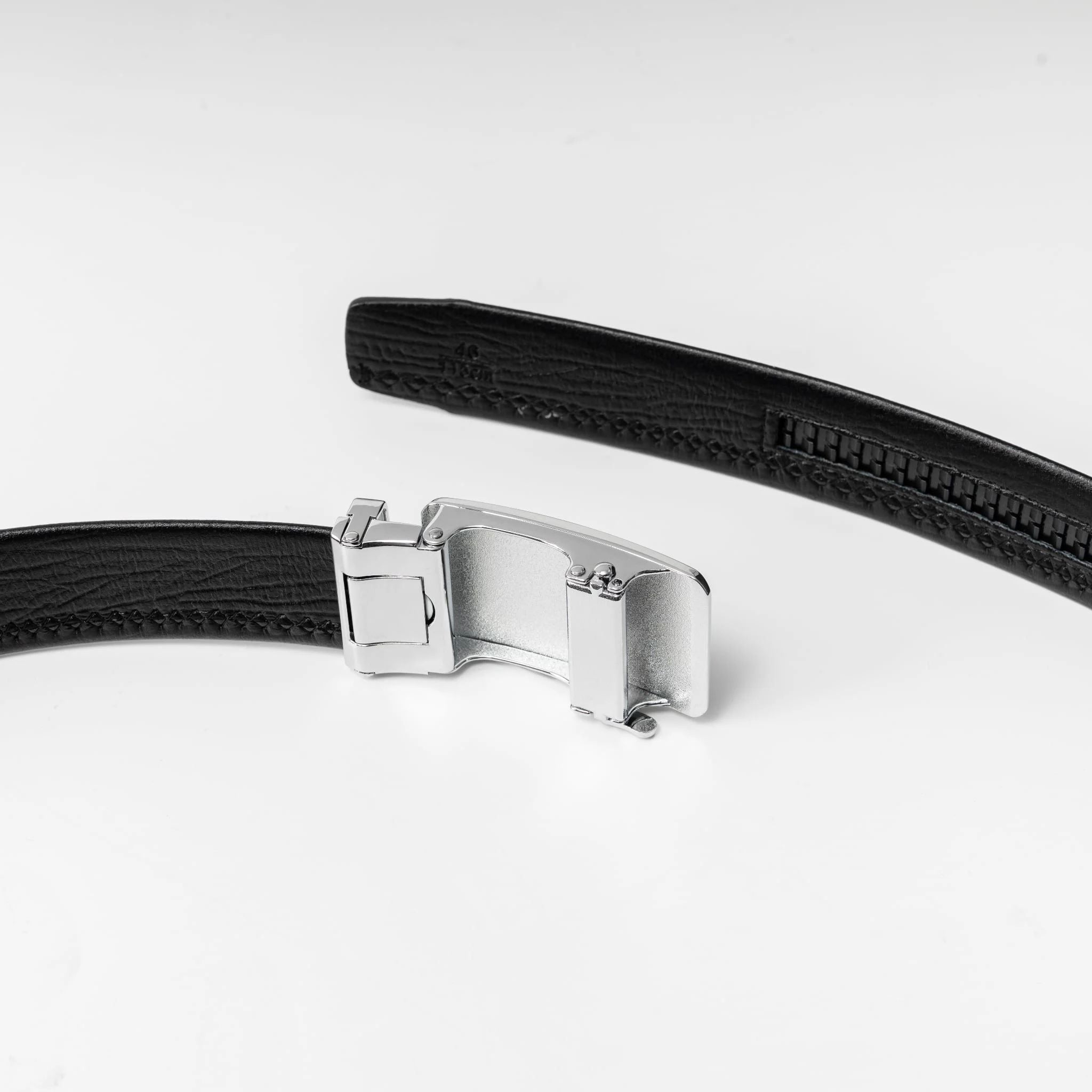 THẮT LƯNG DA NAM MẶT LĂN ĐEN - BILUXURY 1DLLB018DEN