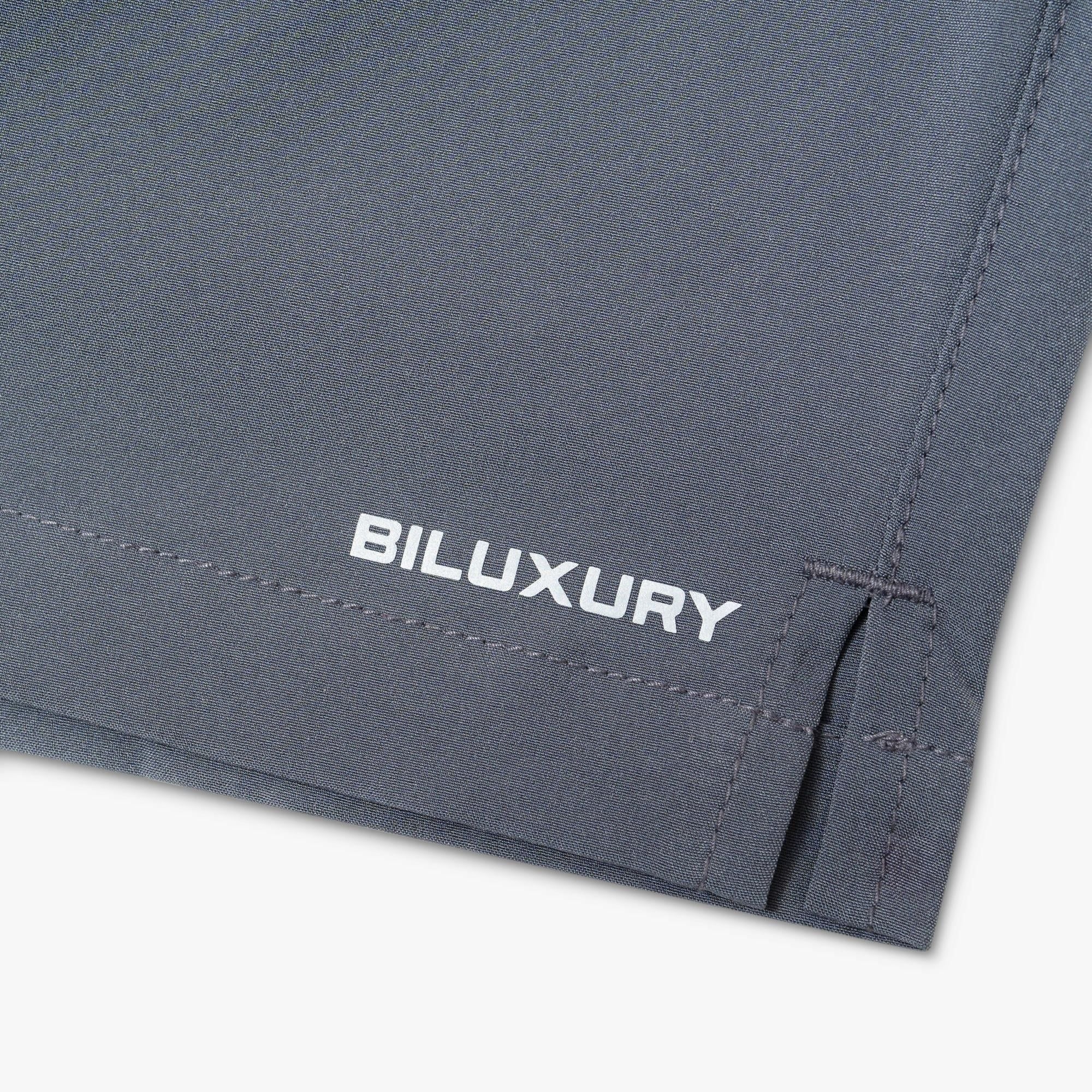 QUẦN ĐÙI BILUXURY THIẾT KẾ KIỂU DÁNG THỂ THAO - MÀU GHI XÁM TỐI 1QDGT603GHT