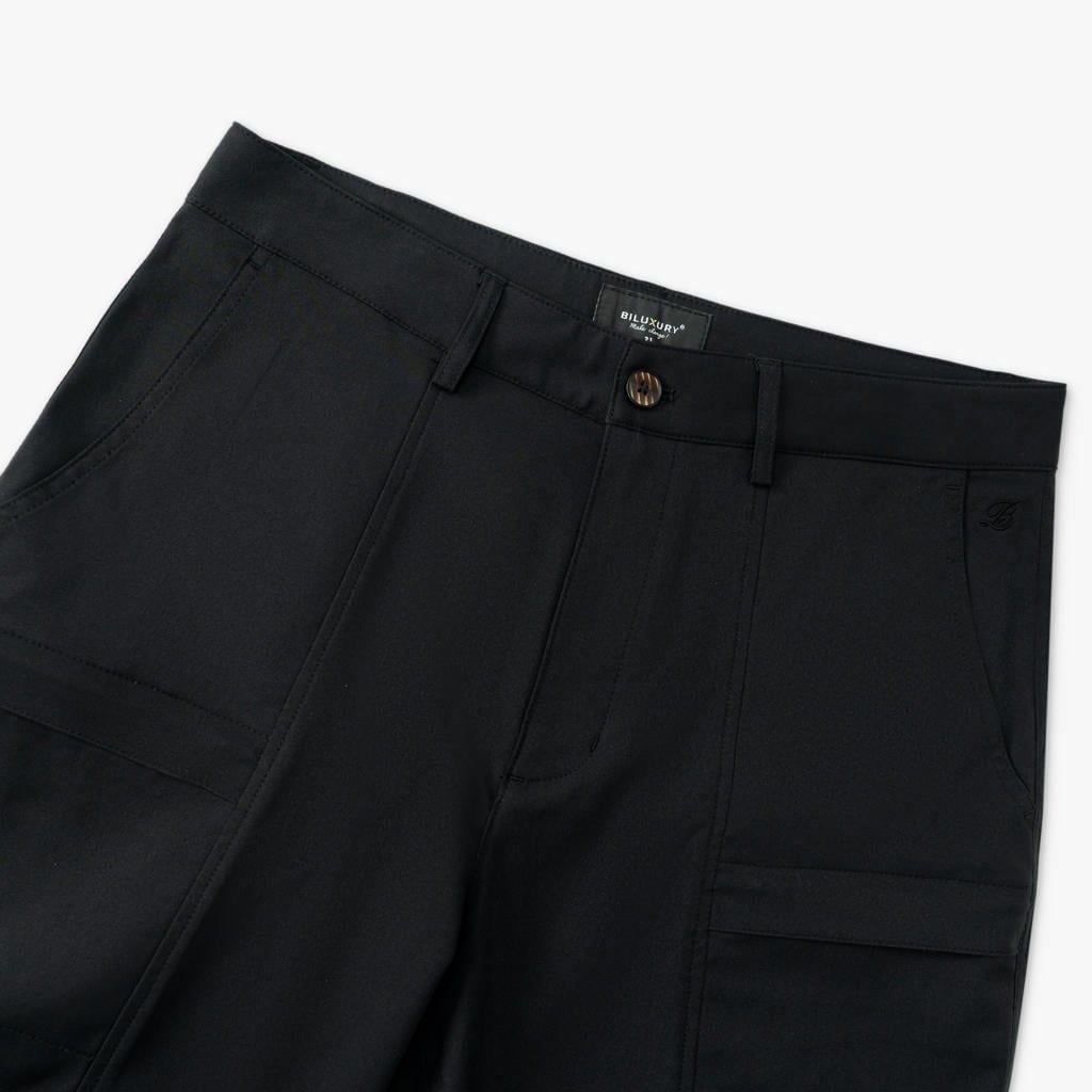 QUẦN NGỐ KAKI THIẾT KẾ - ĐEN 1QNKT605DEN