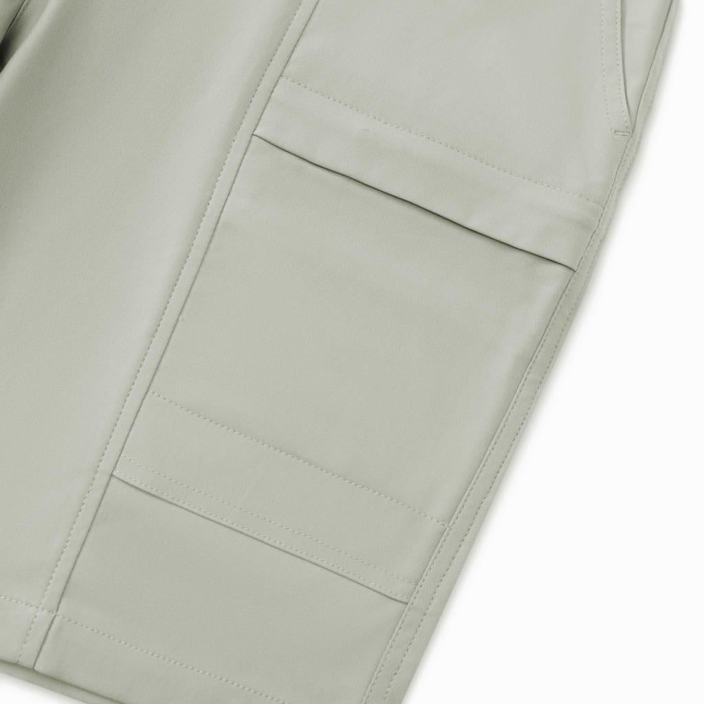 QUẦN SHORT KAKI THIẾT KẾ - GHI SÁNG 1QNKT605GHS