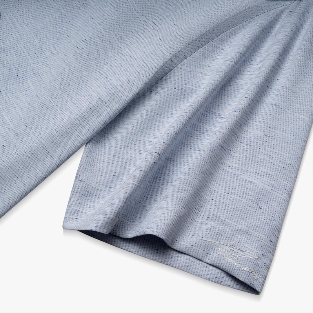 ÁO SƠ MI CỘC TAY BASIC - XANH XÁM