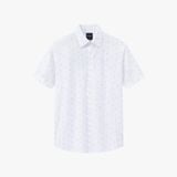  ÁO SƠ MI CỘC TAY HOẠ TIẾT CAO CẤP - TRẮNG 