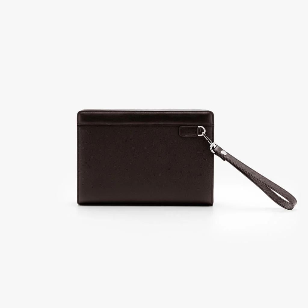 TÚI CLUTCH CẦM TAY, THIẾT KẾ DA THẬT CAO CẤP - NÂU 1TDCT001NAU