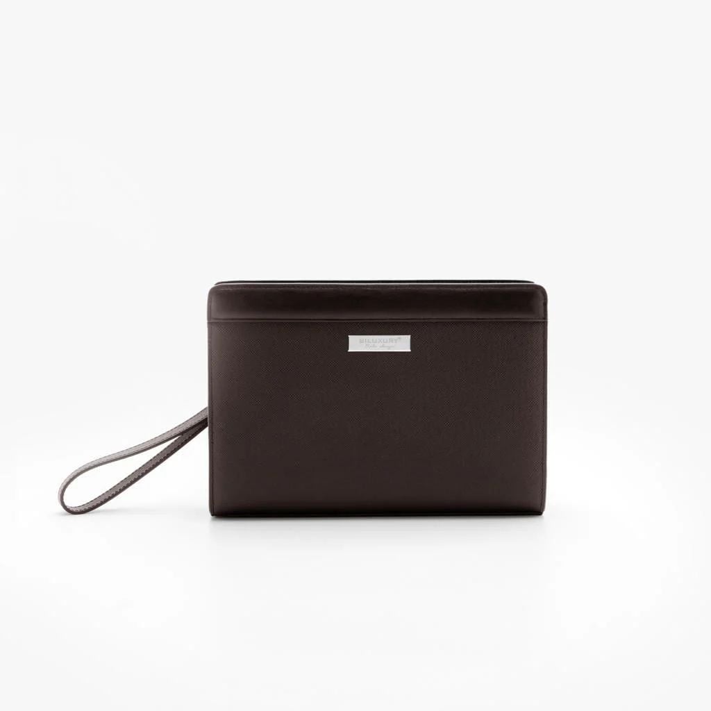 TÚI CLUTCH CẦM TAY, THIẾT KẾ DA THẬT CAO CẤP - NÂU 1TDCT001NAU