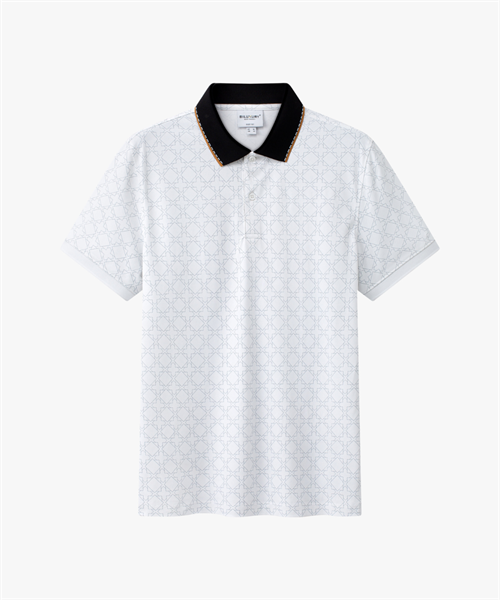  Áo polo hoạ tiết, (Trắng, 39) 