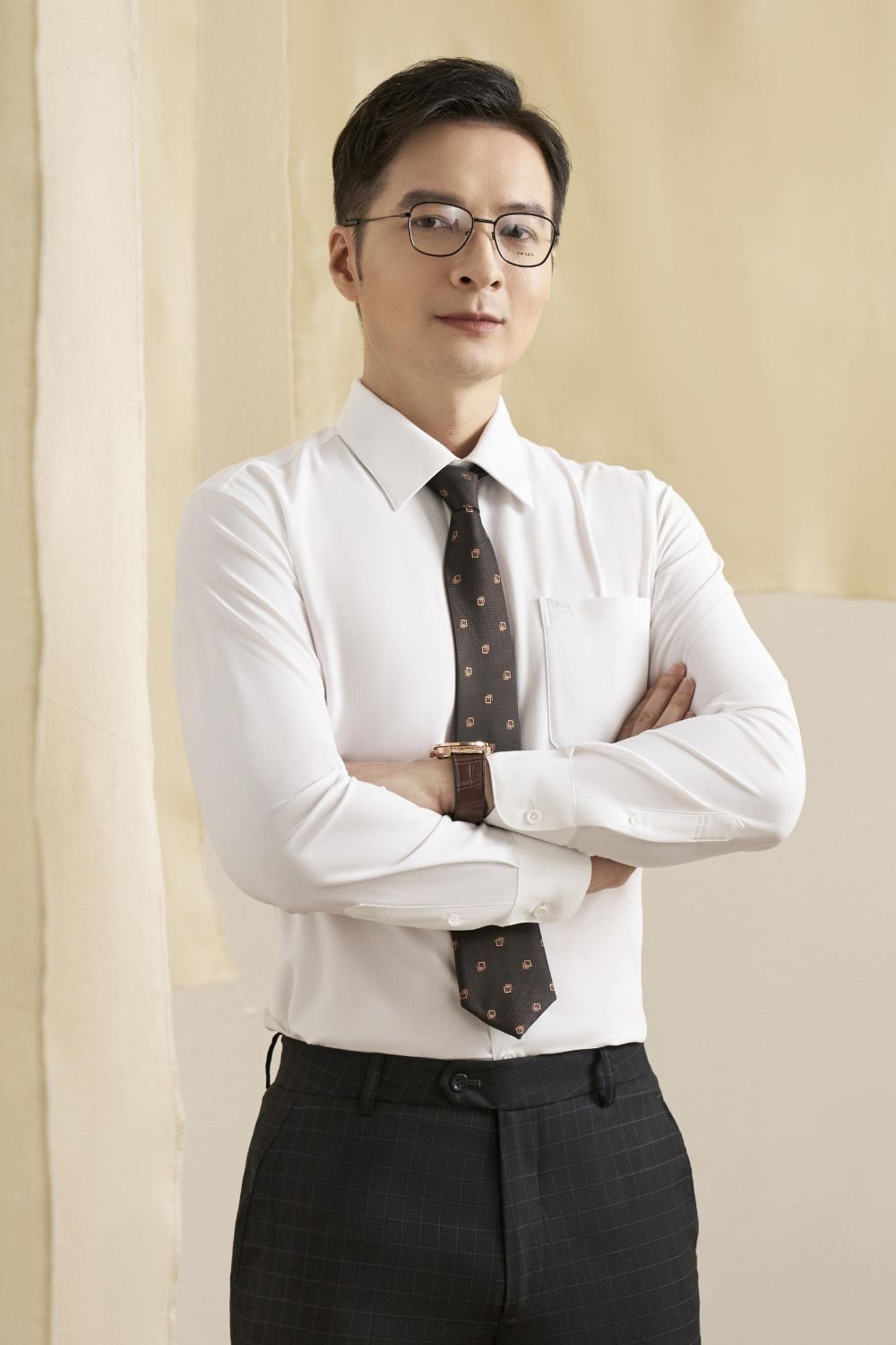  Áo sơ mi dài tay cơ bản, (Trắng, 39) 